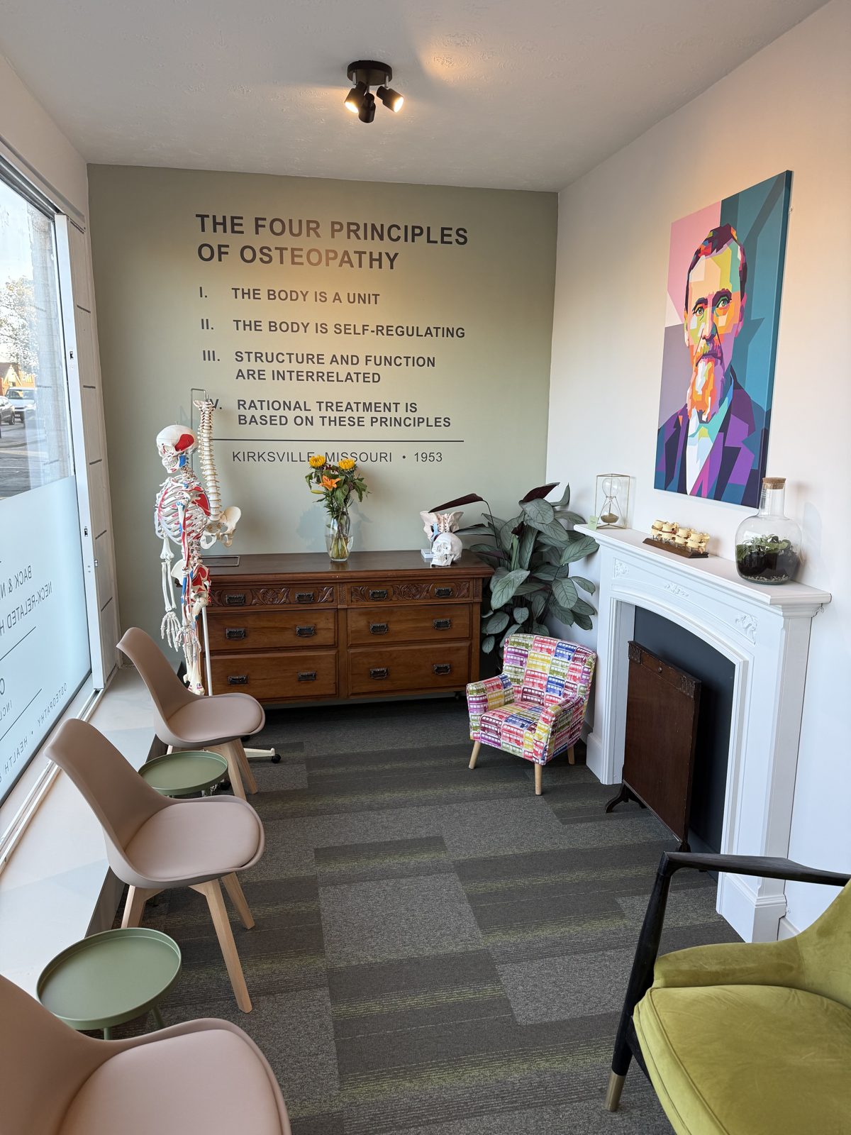 The reception at Osteopath Blackpool, 370 Talbot Road